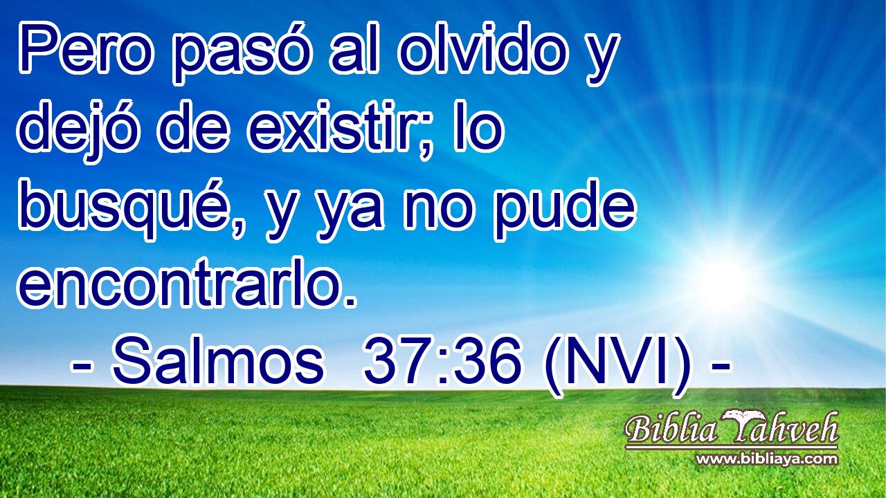  Pero pasó al olvido y dejó de existir; lo busqué, y ya no pude encontrarlo. 