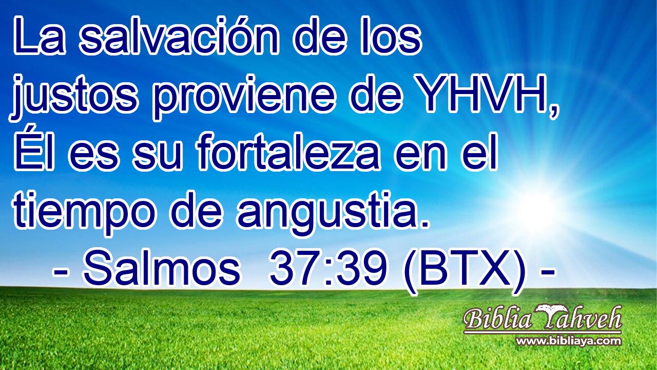 La salvación de los justos proviene de YHVH, Él es su fortaleza en el tiempo de angustia.