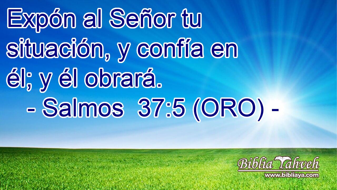  Expón al Señor tu situación, y confía en él; y él obrará. 