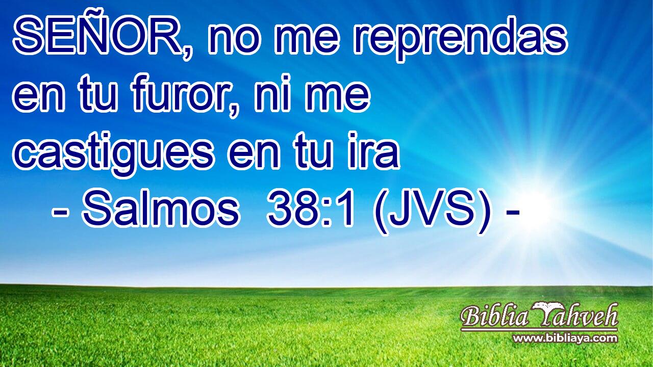 SEÑOR, no me reprendas en tu furor, ni me castigues en tu ira
