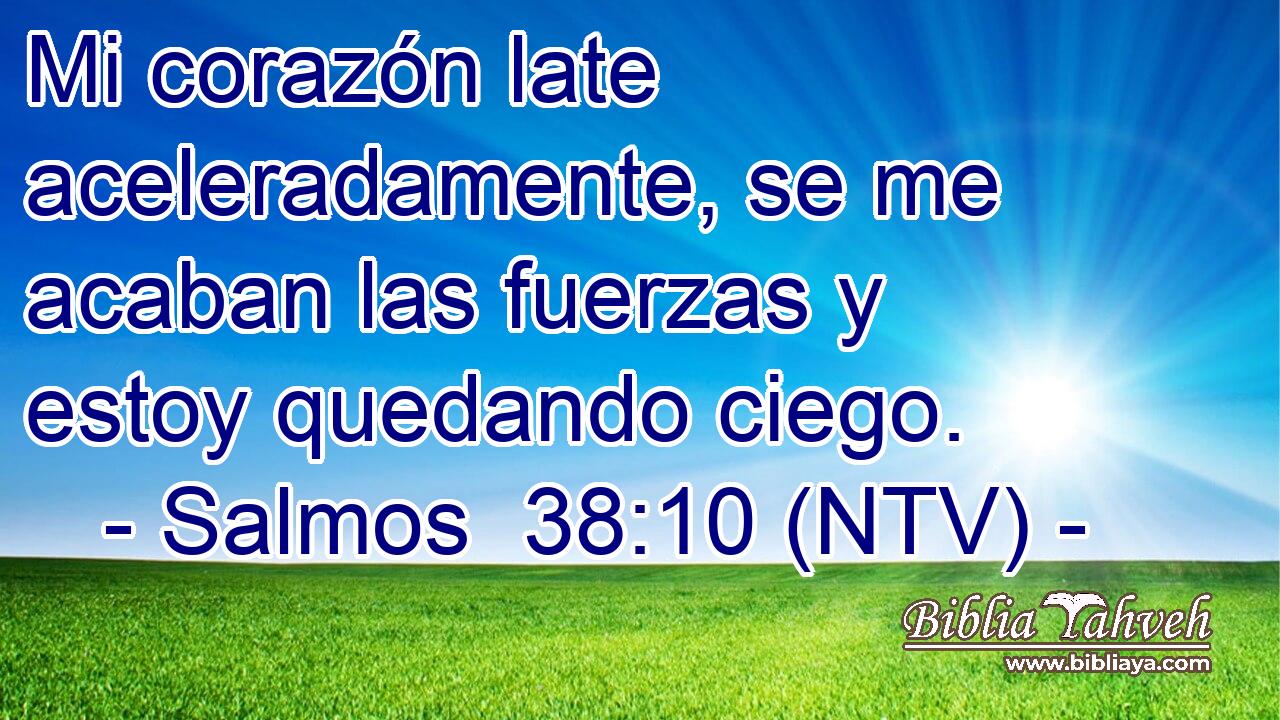 Mi corazón late aceleradamente, se me acaban las fuerzas y estoy quedando ciego.