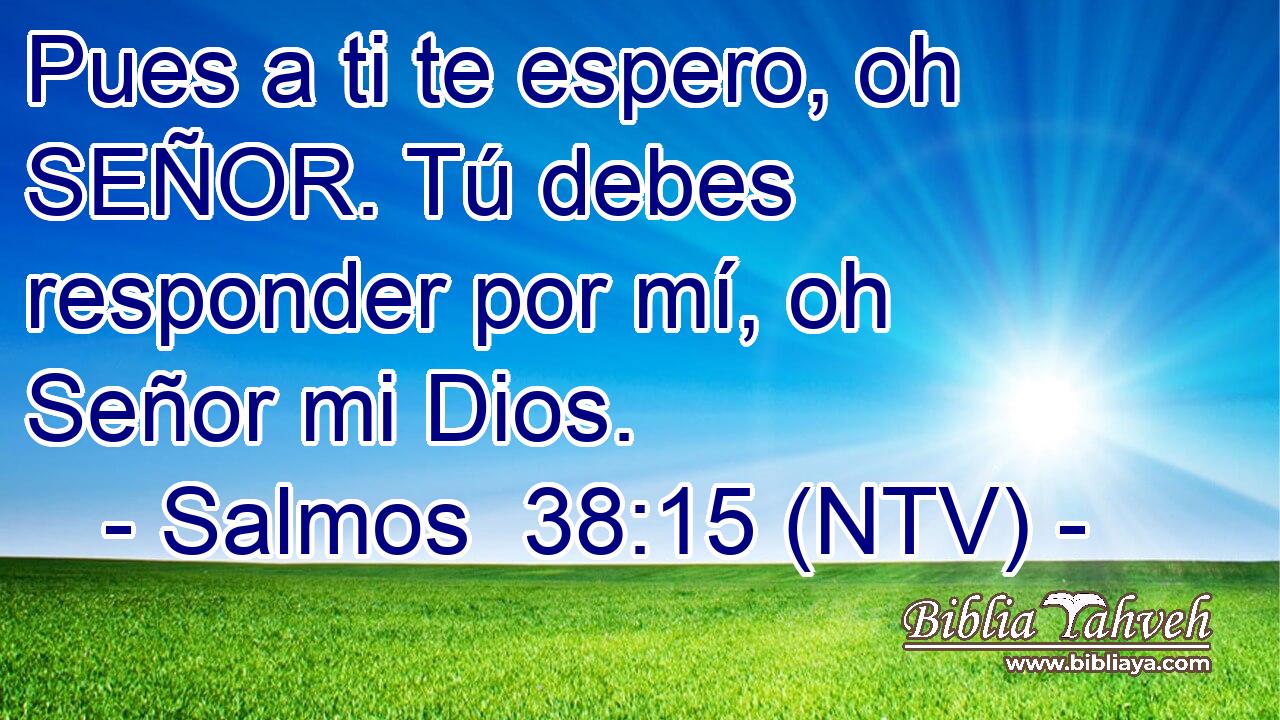 Pues a ti te espero, oh SEÑOR. Tú debes responder por mí, oh Señor mi Dios.