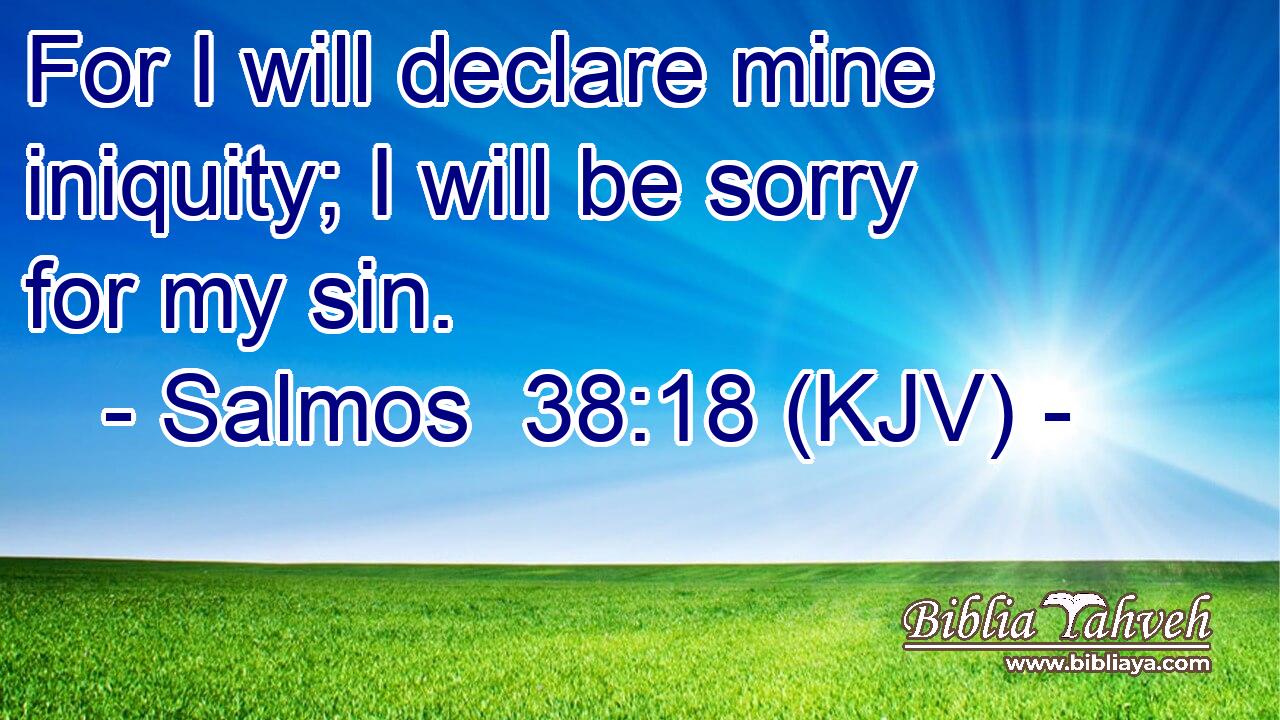 For I will declare mine iniquity; I will be sorry for my sin.