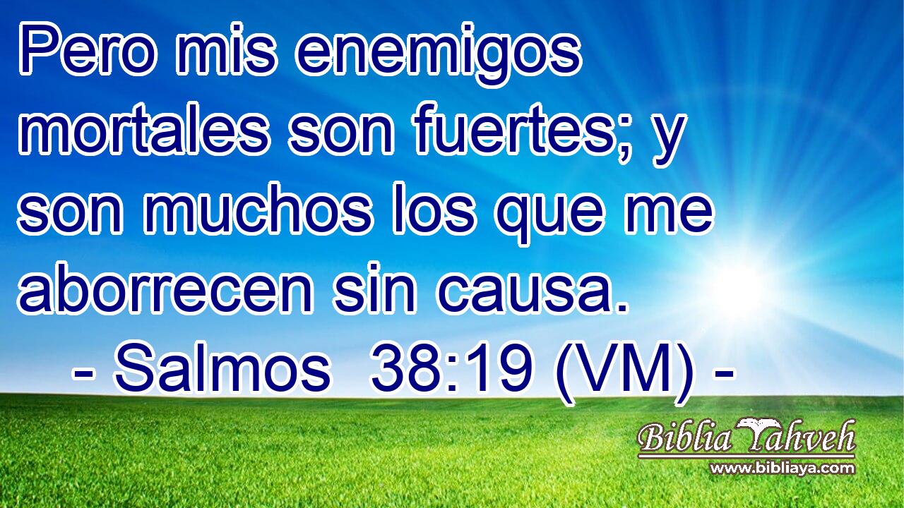  Pero mis enemigos mortales son fuertes; y son muchos los que me aborrecen sin causa. 
