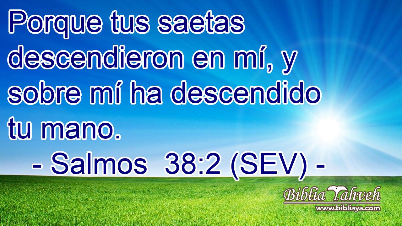 Porque tus saetas descendieron en mí, y sobre mí ha descendido tu mano.