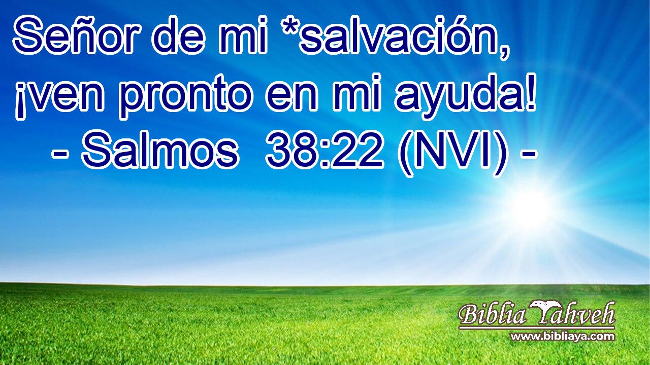  Señor de mi *salvación, ¡ven pronto en mi ayuda! 