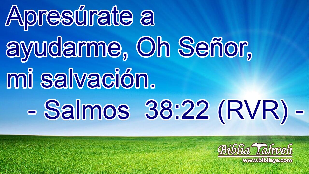 Apresúrate a ayudarme, Oh Señor, mi salvación.