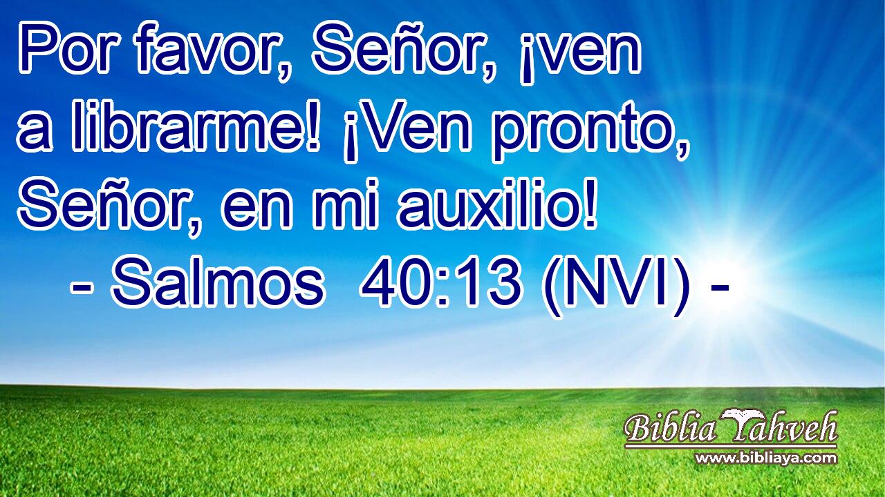  Por favor, Señor, ¡ven a librarme! ¡Ven pronto, Señor, en mi auxilio! 