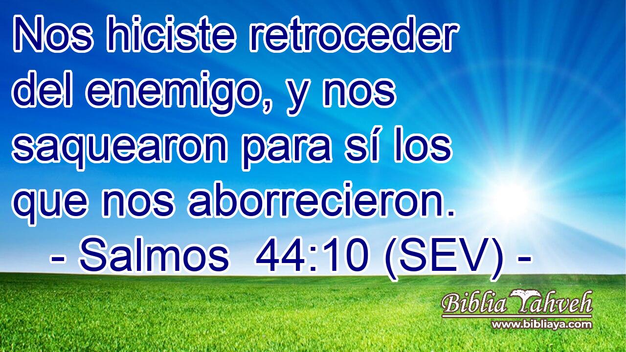 Nos hiciste retroceder del enemigo, y nos saquearon para sí los que nos aborrecieron.