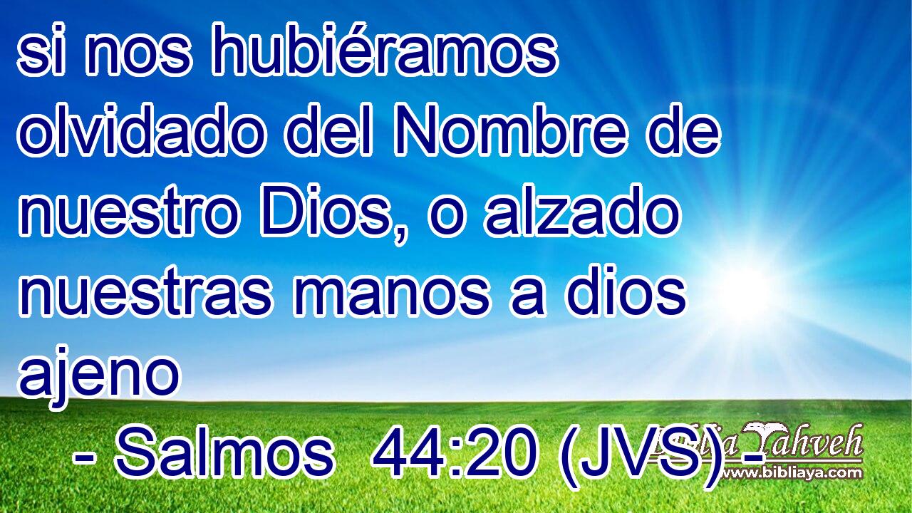 si nos hubiéramos olvidado del Nombre de nuestro Dios, o alzado nuestras manos a dios ajeno