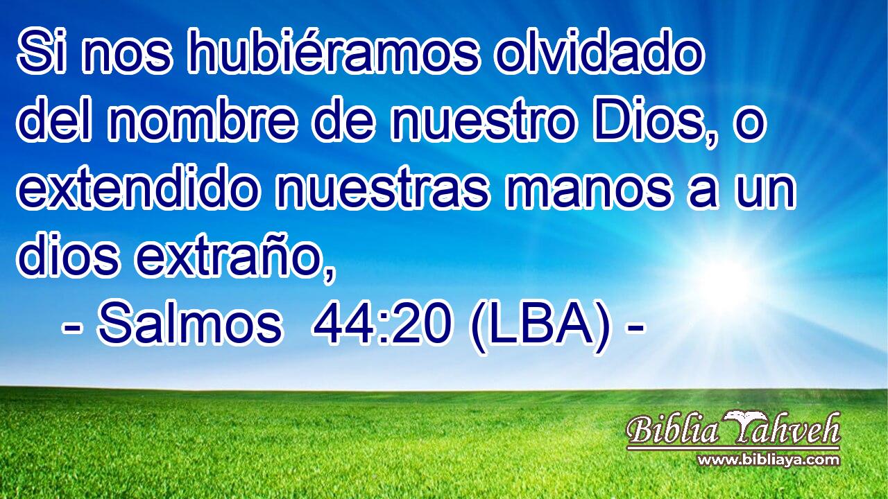 Si nos hubiéramos olvidado del nombre de nuestro Dios, o extendido nuestras manos a un dios extraño,