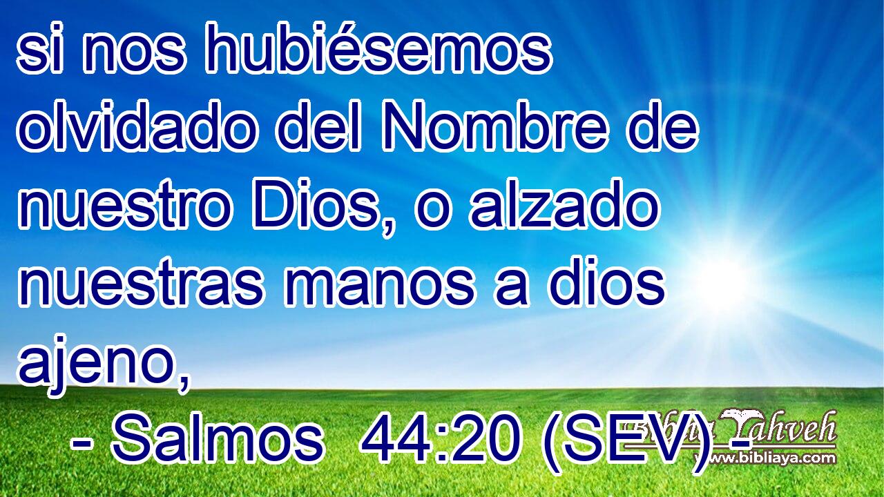 si nos hubiésemos olvidado del Nombre de nuestro Dios, o alzado nuestras manos a dios ajeno,