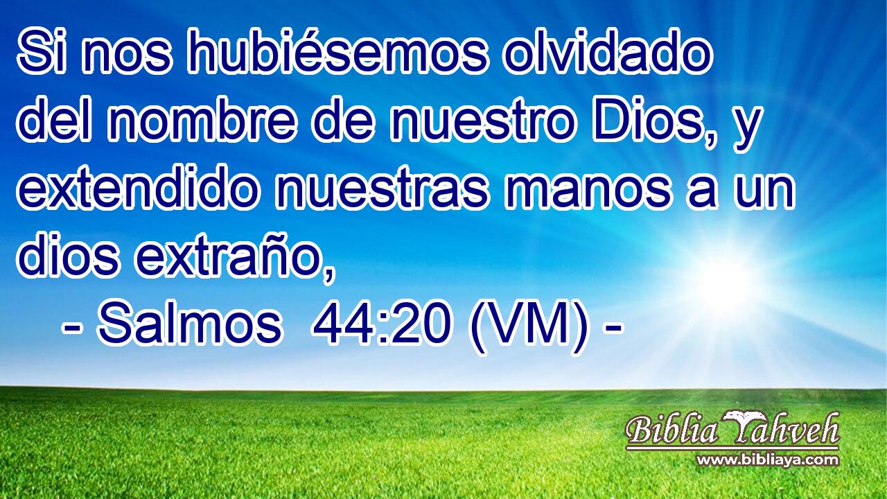  Si nos hubiésemos olvidado del nombre de nuestro Dios, y extendido nuestras manos a un dios extraño, 
