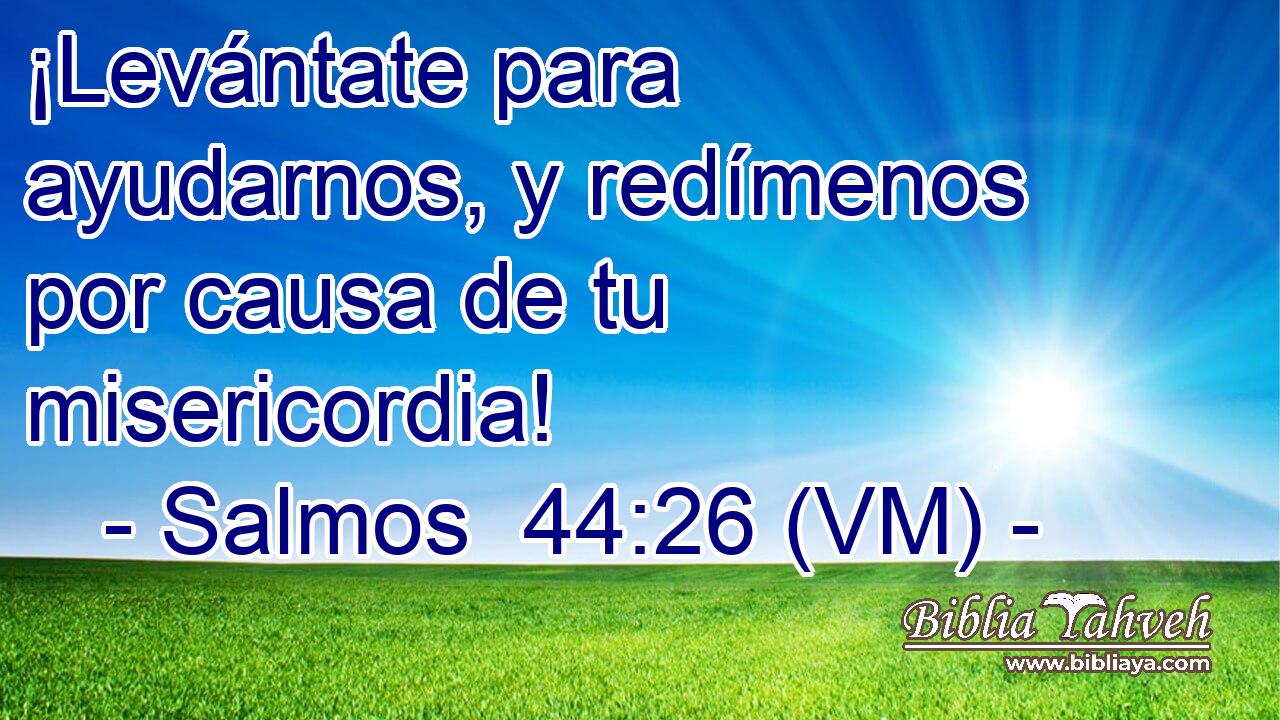  ¡Levántate para ayudarnos, y redímenos por causa de tu misericordia! 