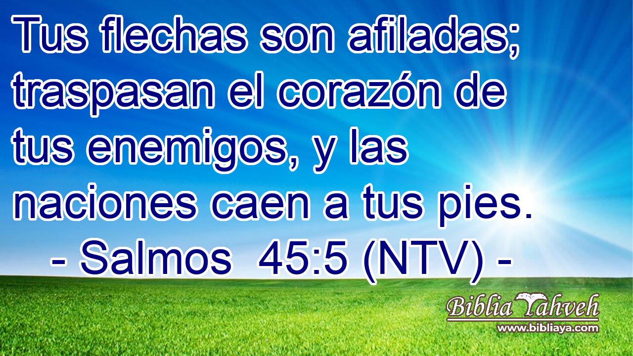 Tus flechas son afiladas; traspasan el corazón de tus enemigos, y las naciones caen a tus pies.