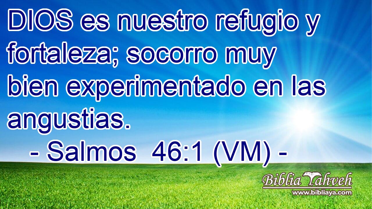  DIOS es nuestro refugio y fortaleza; socorro muy bien experimentado en las angustias. 