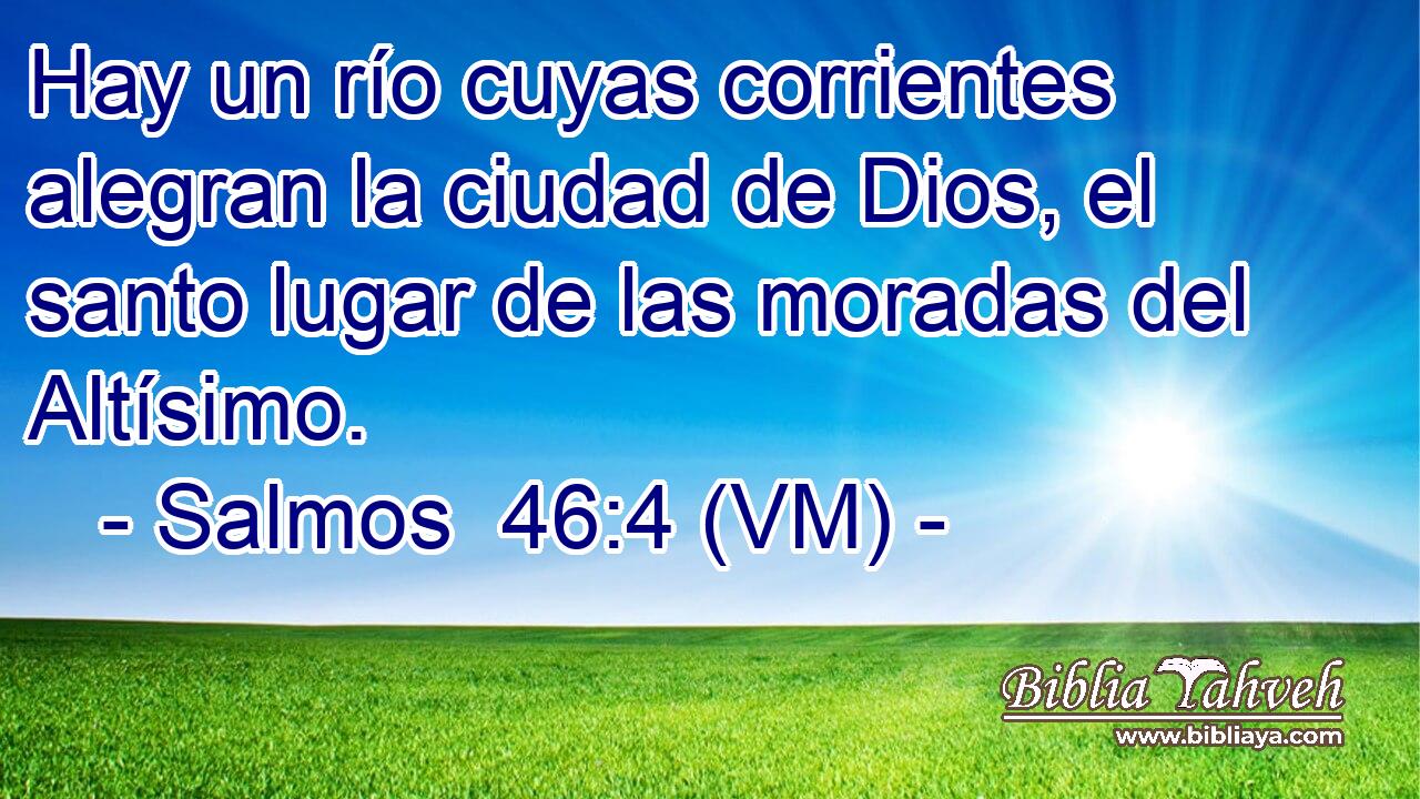  Hay un río cuyas corrientes alegran la ciudad de Dios, el santo lugar de las moradas del Altísimo. 