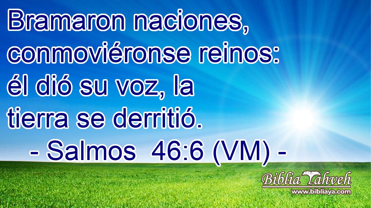  Bramaron naciones, conmoviéronse reinos: él dió su voz, la tierra se derritió. 