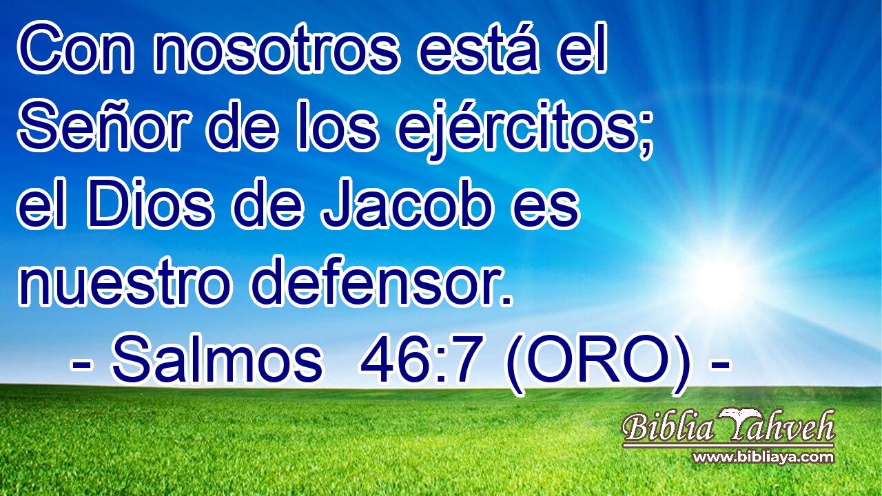  Con nosotros está el Señor de los ejércitos; el Dios de Jacob es nuestro defensor. 