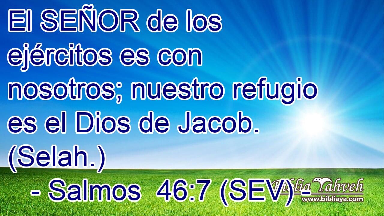 El SEÑOR de los ejércitos es con nosotros; nuestro refugio es el Dios de Jacob. (Selah.)