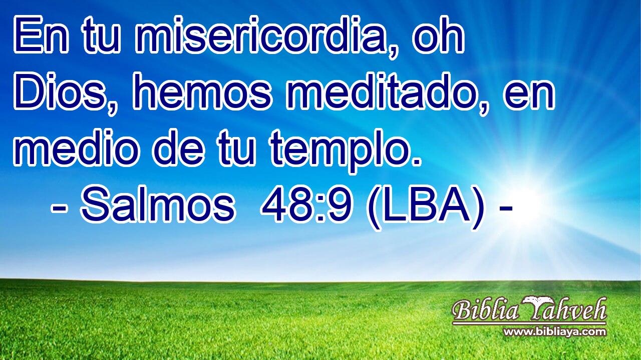 En tu misericordia, oh Dios, hemos meditado, en medio de tu templo.