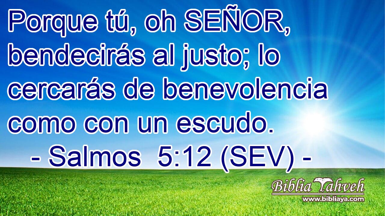 Porque tú, oh SEÑOR, bendecirás al justo; lo cercarás de benevolencia como con un escudo.
