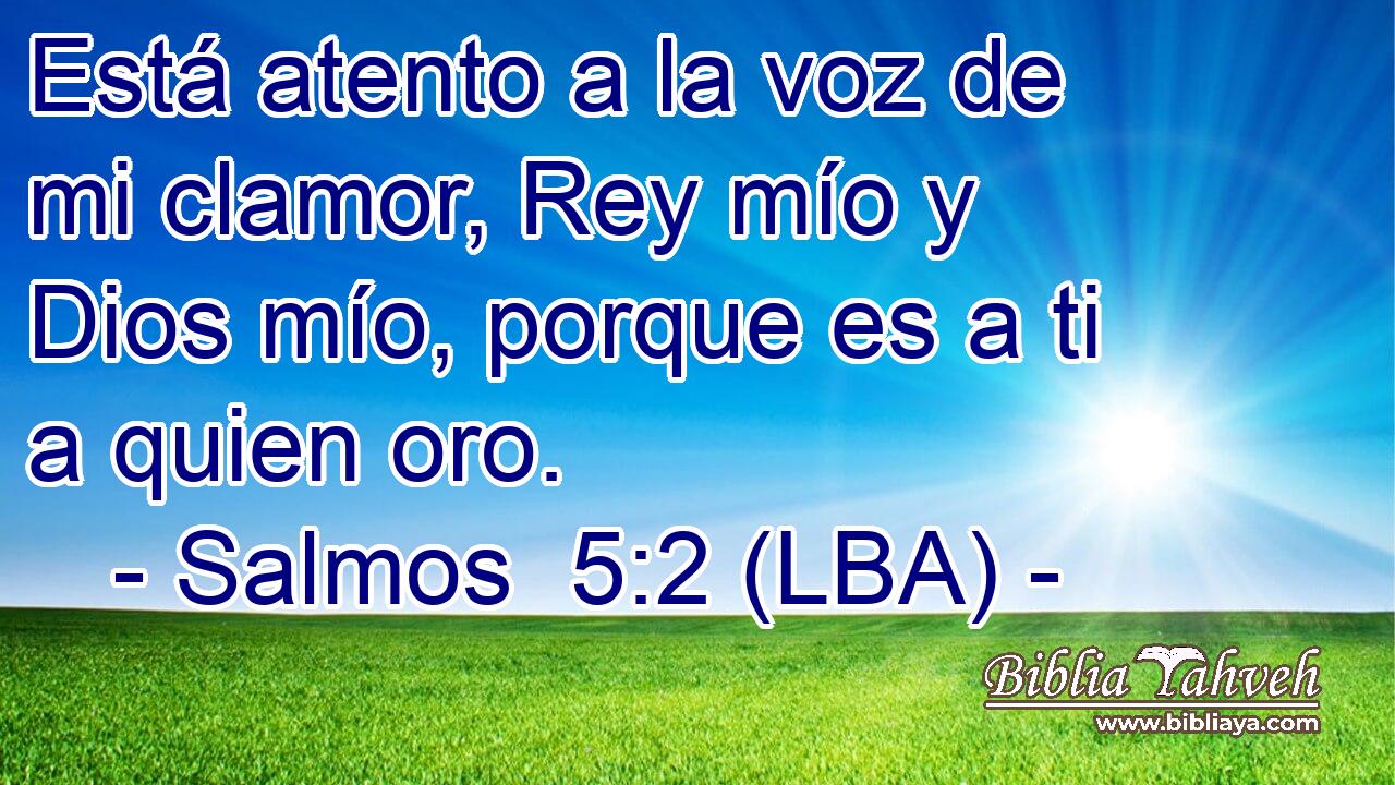 Está atento a la voz de mi clamor, Rey mío y Dios mío, porque es a ti a quien oro.
