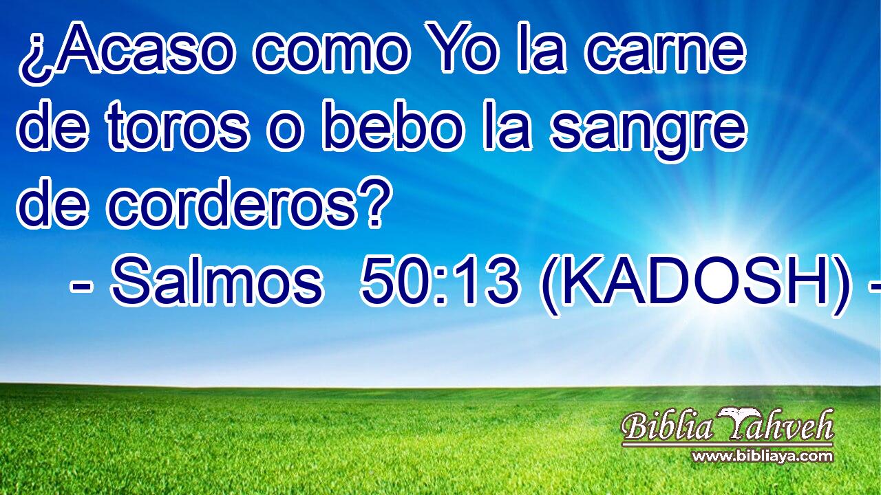  ¿Acaso como Yo la carne de toros o bebo la sangre de corderos? 