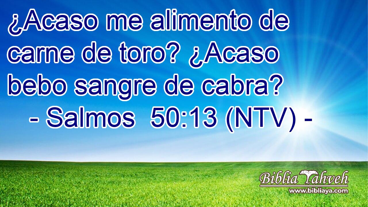 ¿Acaso me alimento de carne de toro? ¿Acaso bebo sangre de cabra?