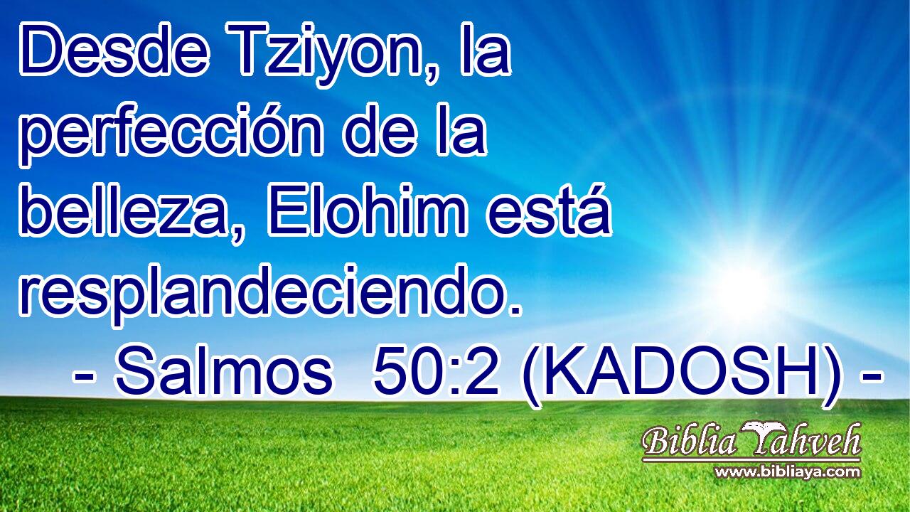  Desde Tziyon, la perfección de la belleza, Elohim está resplandeciendo. 