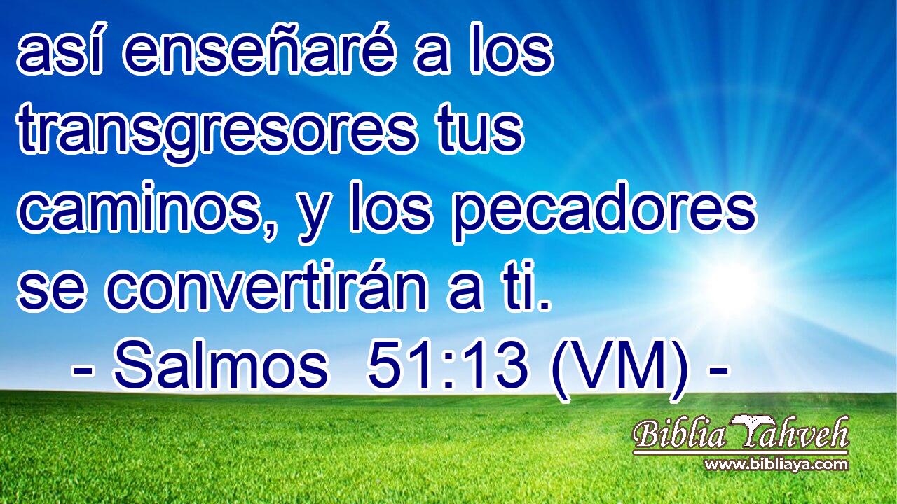  así enseñaré a los transgresores tus caminos, y los pecadores se convertirán a ti. 