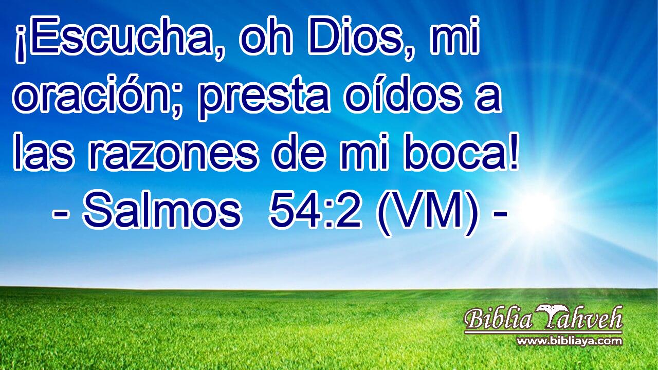  ¡Escucha, oh Dios, mi oración; presta oídos a las razones de mi boca! 