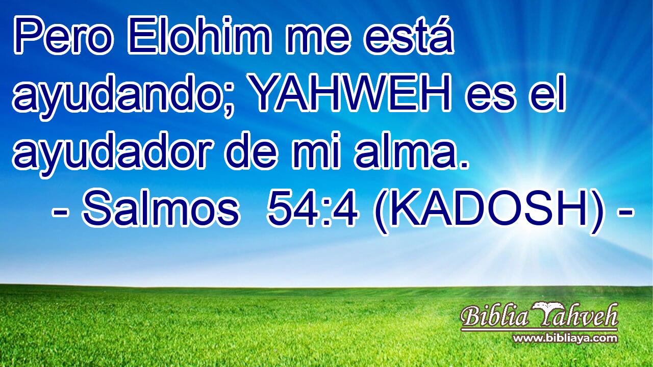  Pero Elohim me está ayudando; YAHWEH es el ayudador de mi alma. 