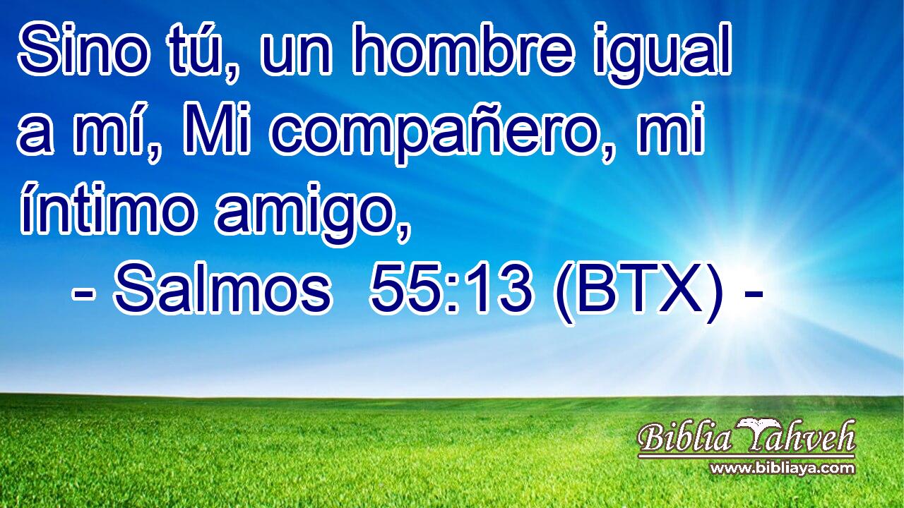 Sino tú, un hombre igual a mí, Mi compañero, mi íntimo amigo,