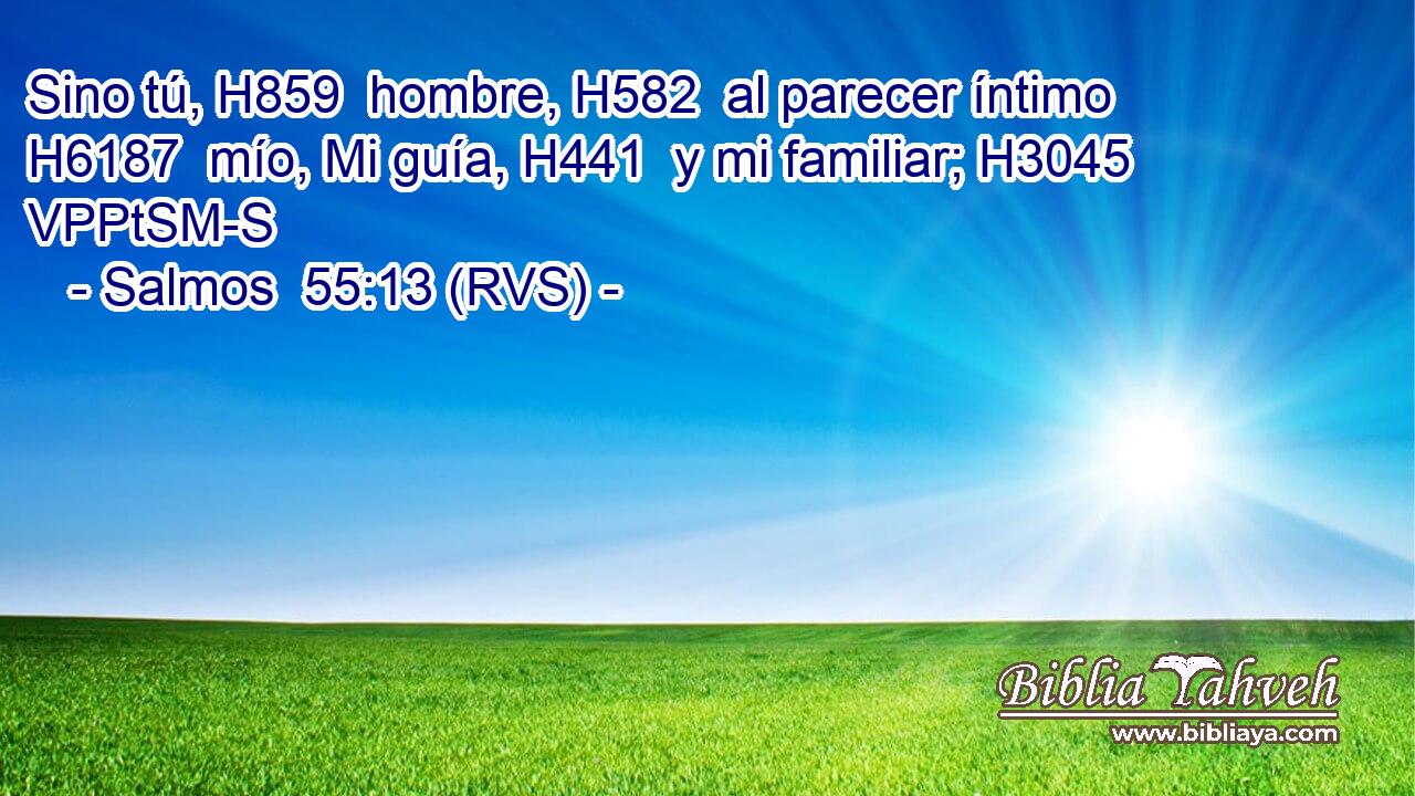Sino tú, H859  hombre, H582  al parecer íntimo H6187  mío, Mi guía, H441  y mi familiar; H3045 VPPtSM-S 
