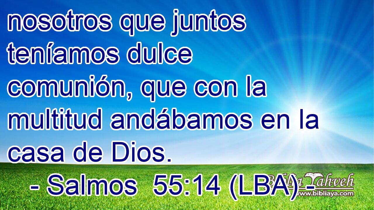 nosotros que juntos teníamos dulce comunión, que con la multitud andábamos en la casa de Dios.
