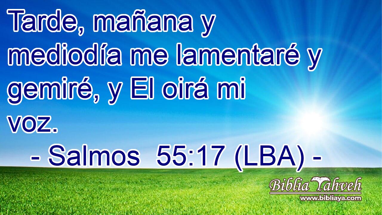Tarde, mañana y mediodía me lamentaré y gemiré, y El oirá mi voz.
