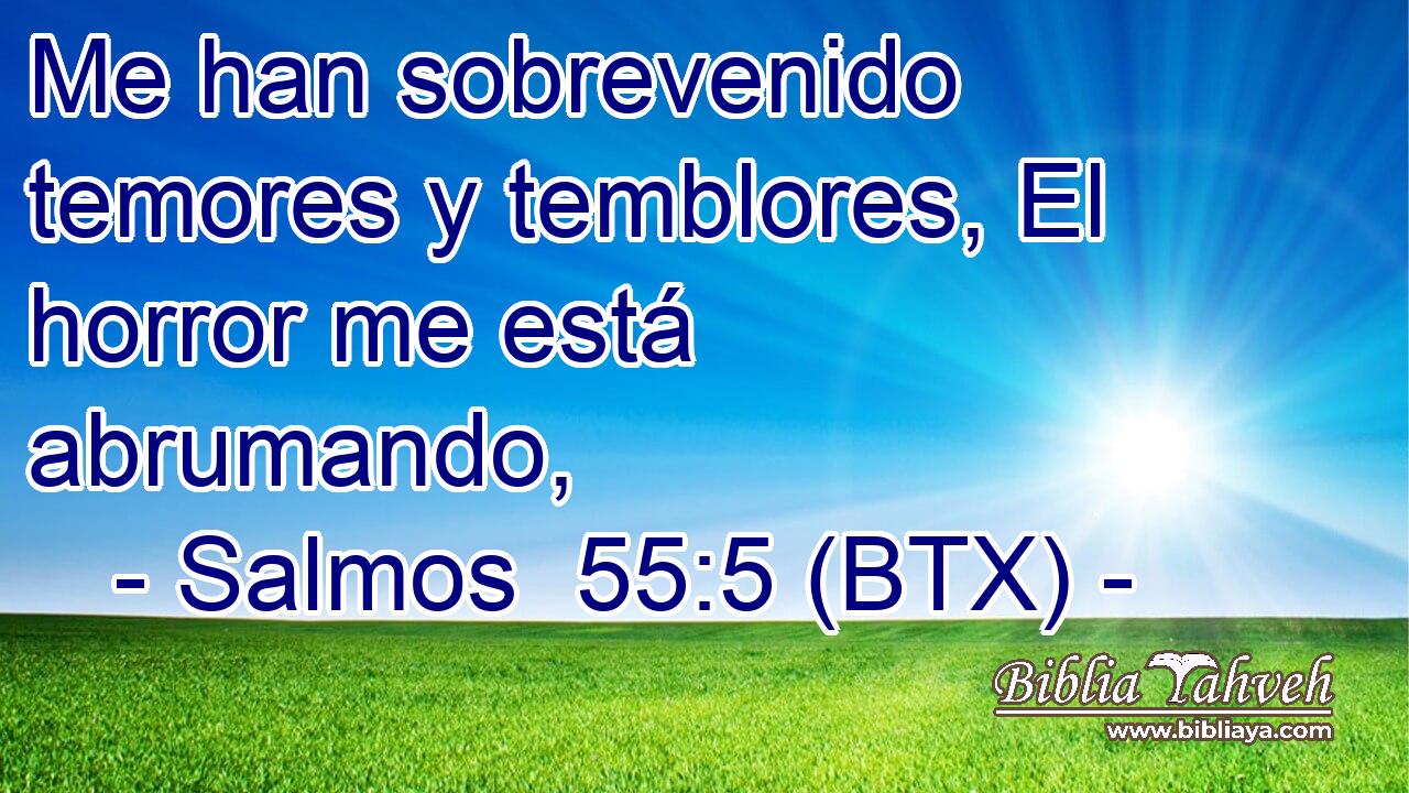 Me han sobrevenido temores y temblores, El horror me está abrumando,