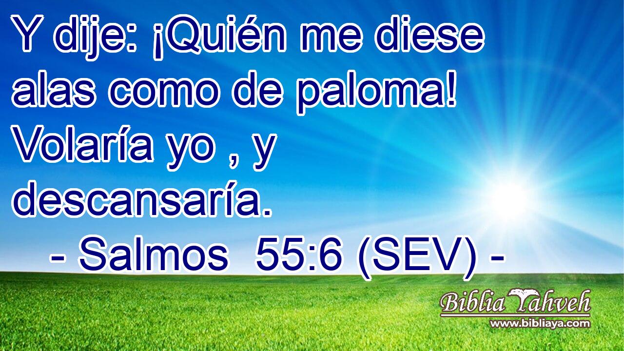 Y dije: ¡Quién me diese alas como de paloma! Volaría yo , y descansaría.
