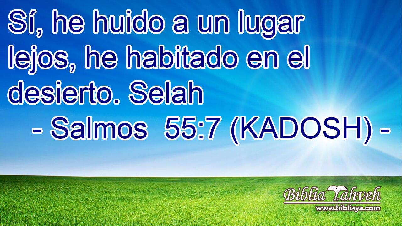  Sí, he huido a un lugar lejos, he habitado en el desierto. Selah 
