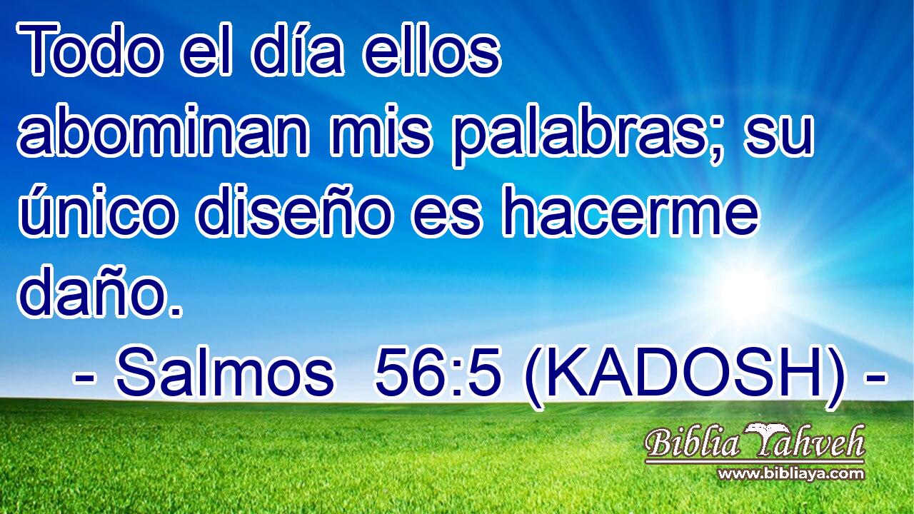  Todo el día ellos abominan mis palabras; su único diseño es hacerme daño. 