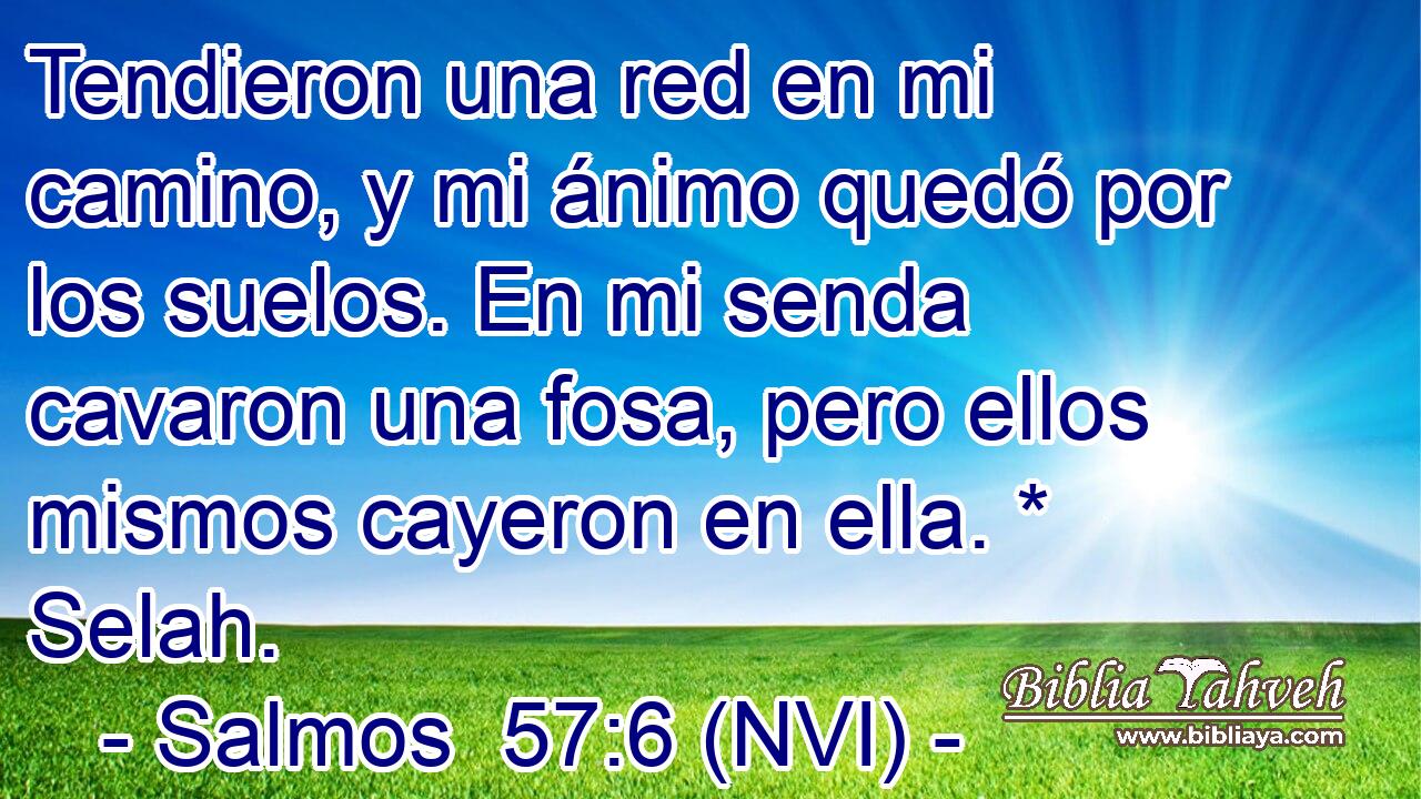  Tendieron una red en mi camino, y mi ánimo quedó por los suelos. En mi senda cavaron una fosa, pero ellos mismos cayeron en ella. * Selah. 