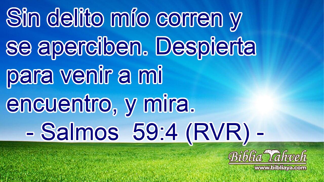 Sin delito mío corren y se aperciben. Despierta para venir a mi encuentro, y mira.