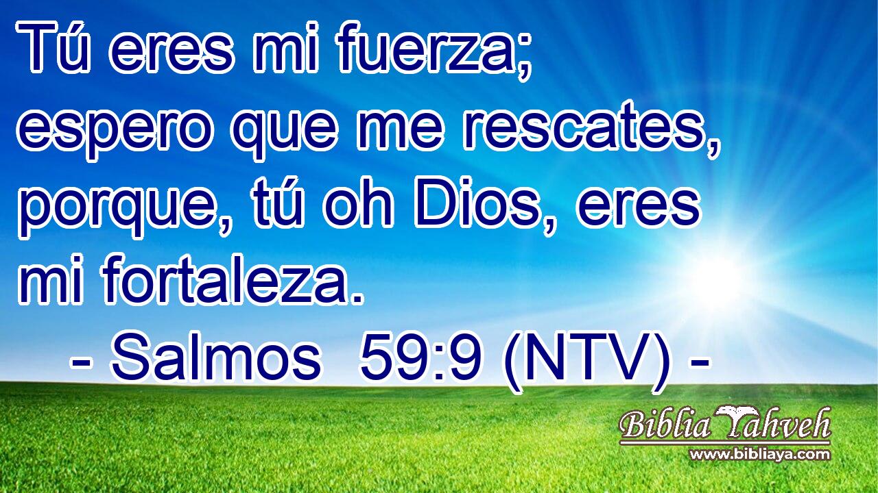 Tú eres mi fuerza; espero que me rescates, porque, tú oh Dios, eres mi fortaleza.