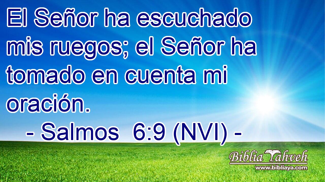  El Señor ha escuchado mis ruegos; el Señor ha tomado en cuenta mi oración. 