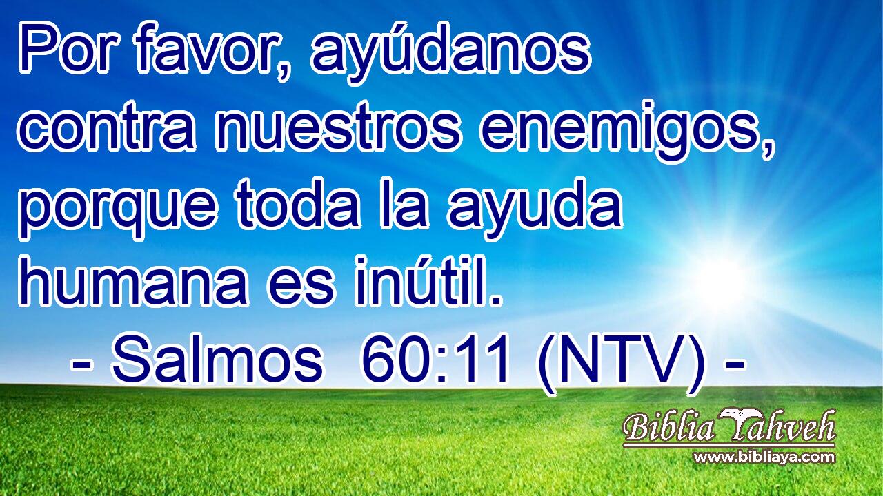 Por favor, ayúdanos contra nuestros enemigos, porque toda la ayuda humana es inútil.