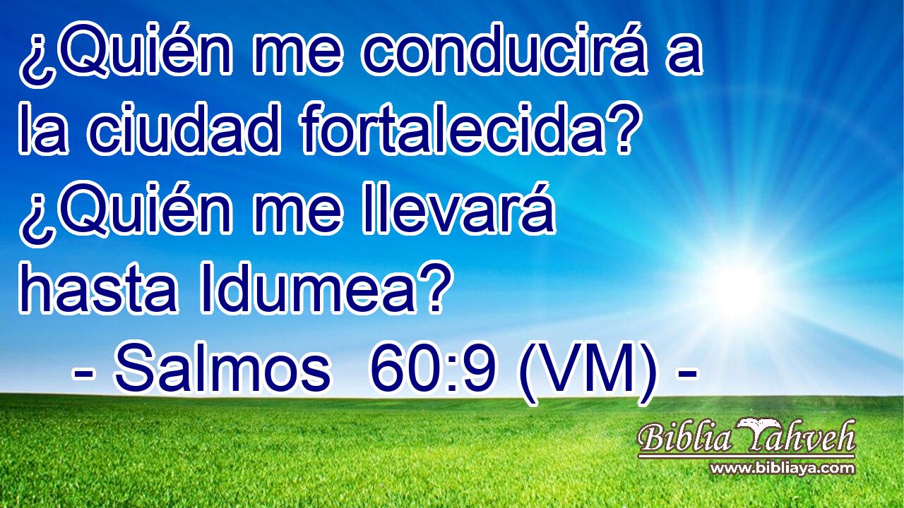  ¿Quién me conducirá a la ciudad fortalecida? ¿Quién me llevará hasta Idumea? 