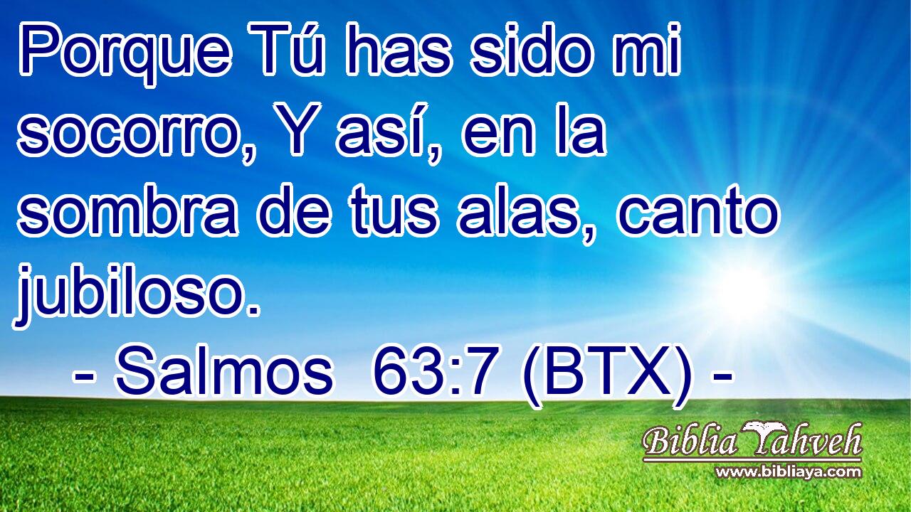 Porque Tú has sido mi socorro, Y así, en la sombra de tus alas, canto jubiloso.