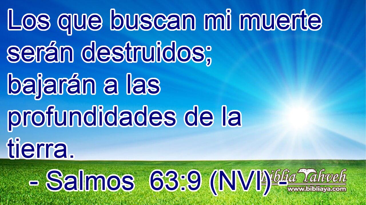  Los que buscan mi muerte serán destruidos; bajarán a las profundidades de la tierra. 