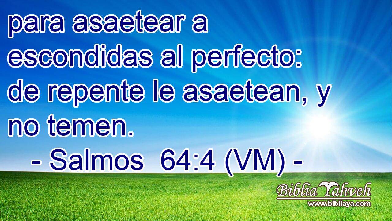  para asaetear a escondidas al perfecto: de repente le asaetean, y no temen. 